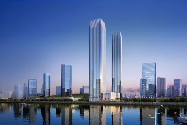 長沙市匯景環球發展中心采用新型方柱加