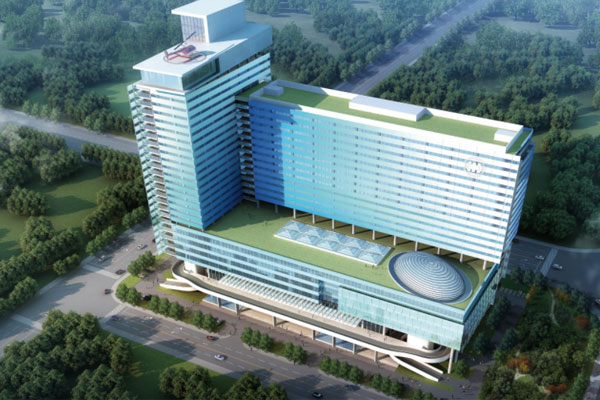 武漢亞洲心臟病醫院采用新型柱子加固件